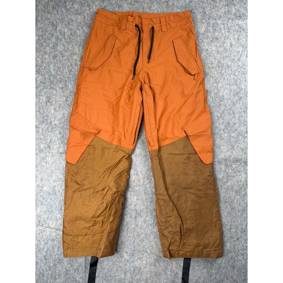 Rodeo Other - Rodeo White Series‎ Plus Snow Pants Mens Small Orange Brown Waterproof Cargo Ski